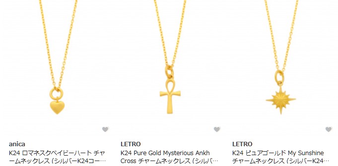 24金　純金　ピュアゴールド　24K　ジュエリー　ネックレス
