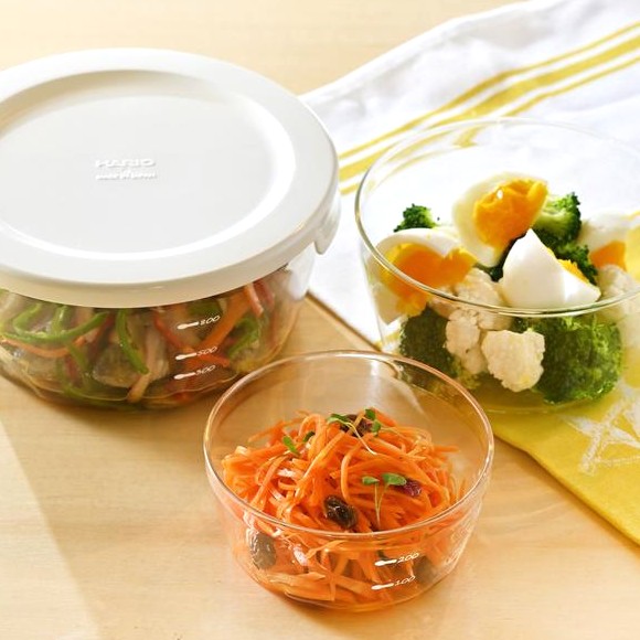 HARIO kitchenware
耐熱ガラス製 保存容器 丸3個セット