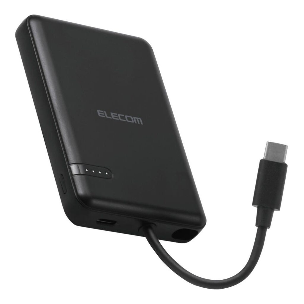 ELECOM
ケーブル一体型 モバイルバッテリー