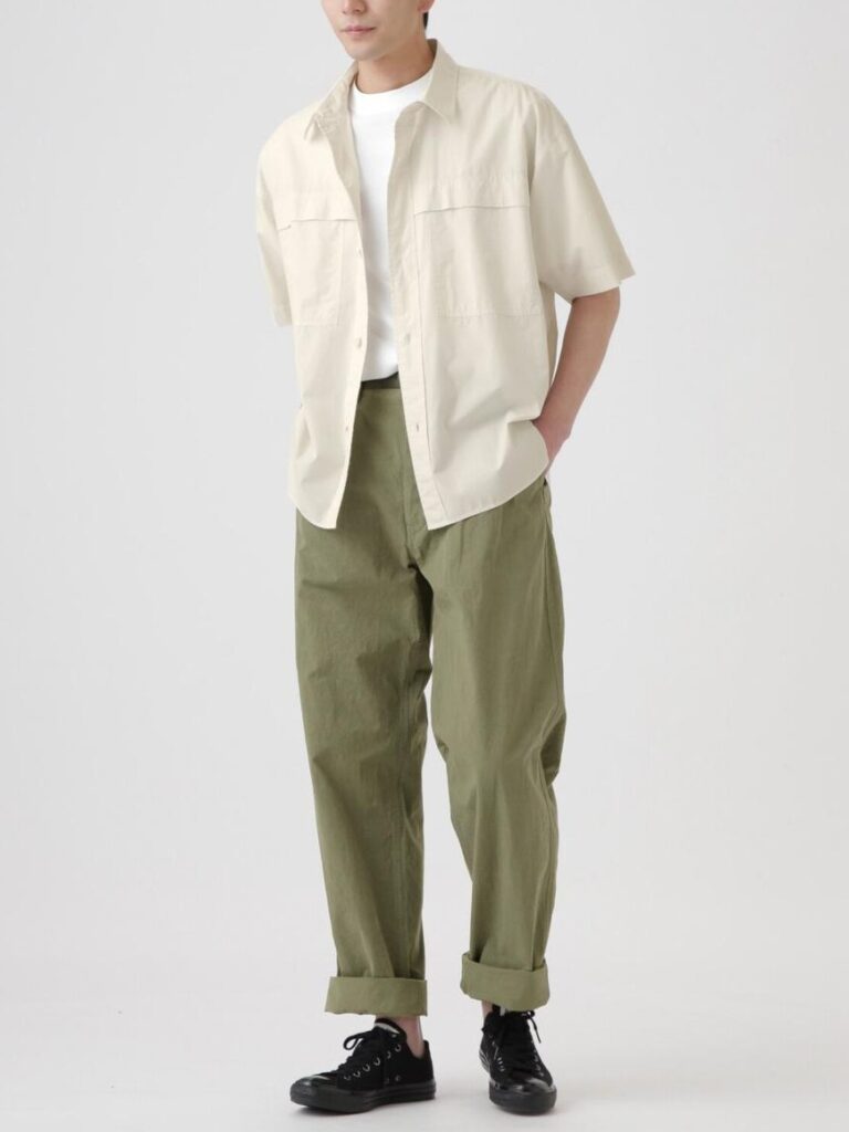 MARGARET HOWELL（マーガレット・ハウエル）
GARMENT DYE COTTON POPLIN　Tシャツ