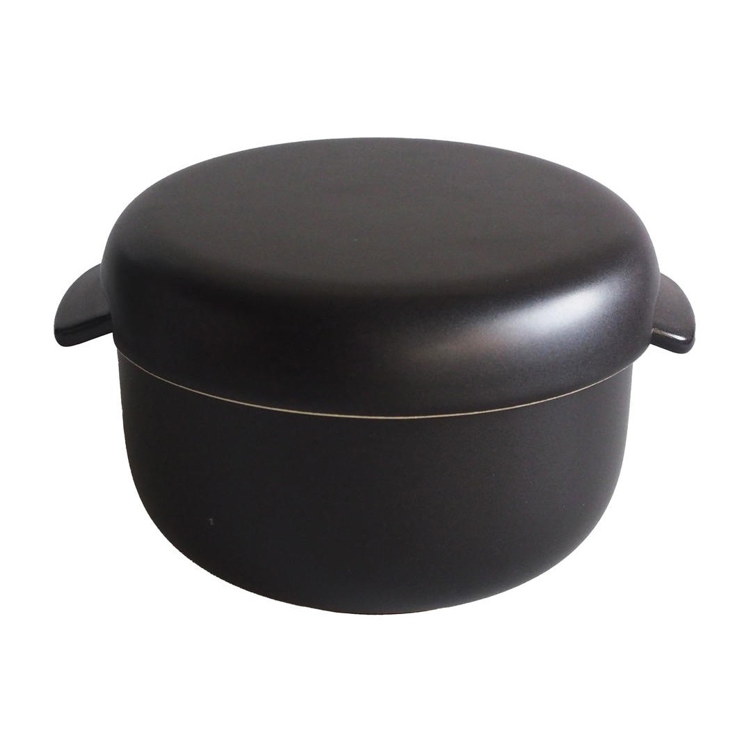 萬古焼（ばんこやき）マルヨシ陶器
セラミック耐熱おひつ 黒 2合