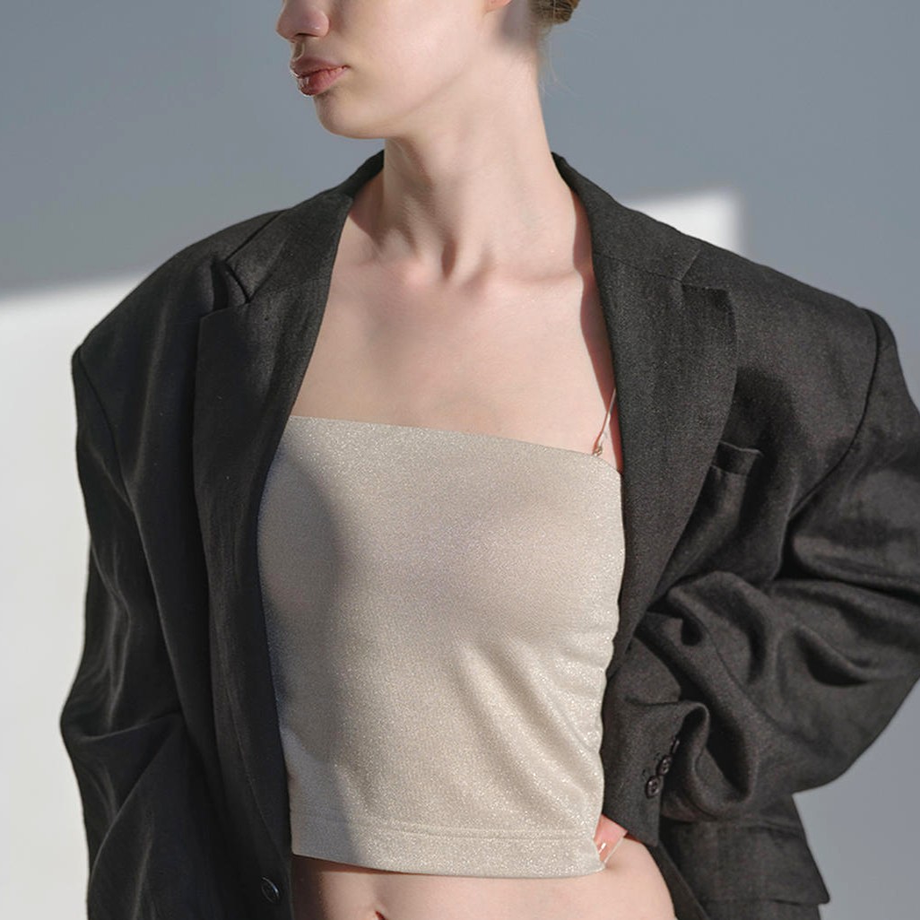 UNDERSON UNDERSON
カップ付き ラメ ベアトップ