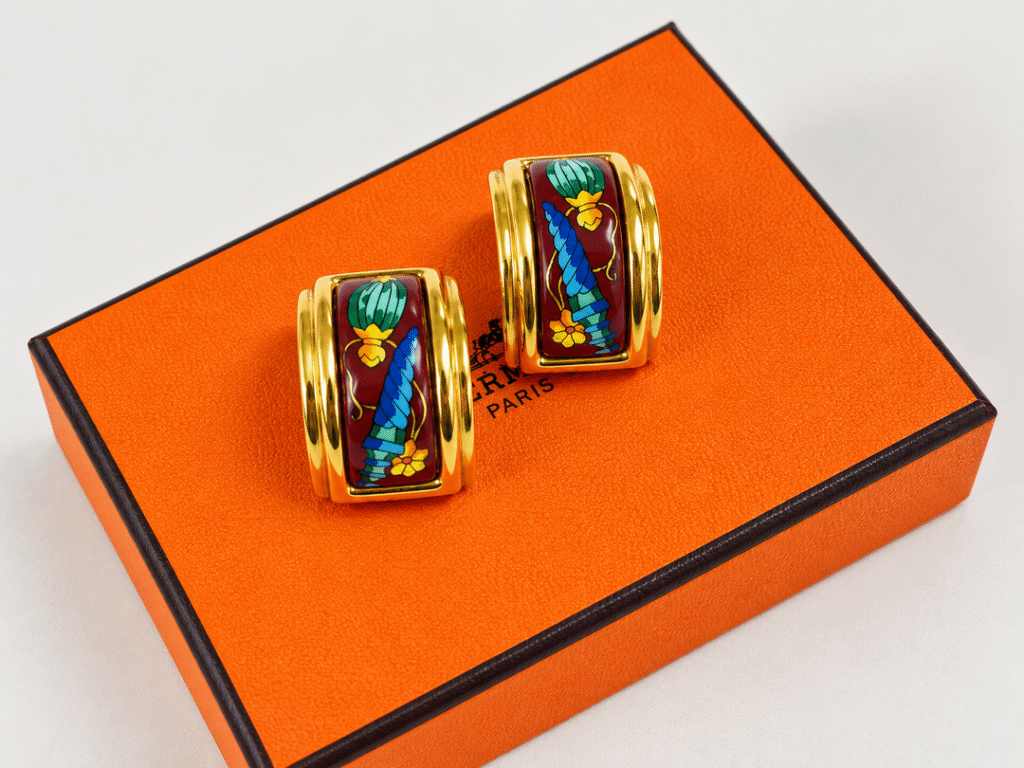 Émail Earrings / Cloisonné Enamel Earrings　エルメス　HERMES