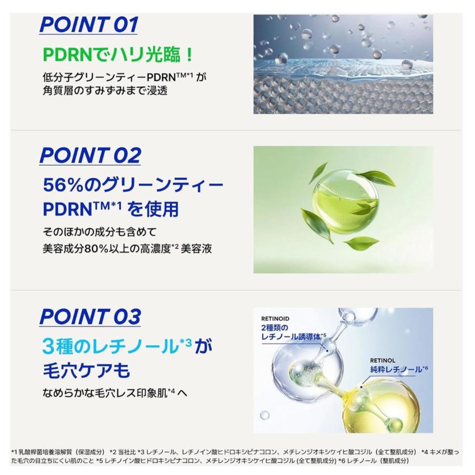 イニスフリー　INNISFREE　レチノール　「レチノール PDRN アドバンスド セラム（美容液）」　ベスコス